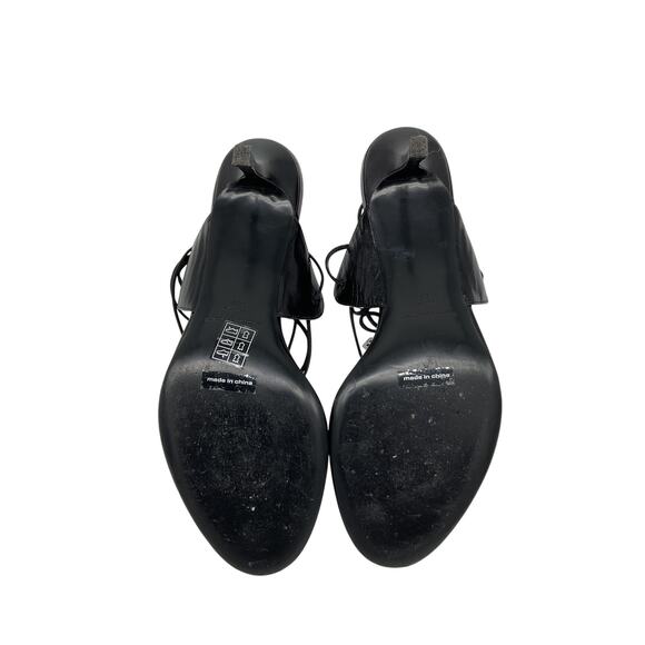 Alexander Wang Black Leather Ankle-Strap Low-Heel Sandals Size 40 - Picture 5 of 5